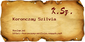 Koronczay Szilvia névjegykártya